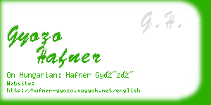 gyozo hafner business card